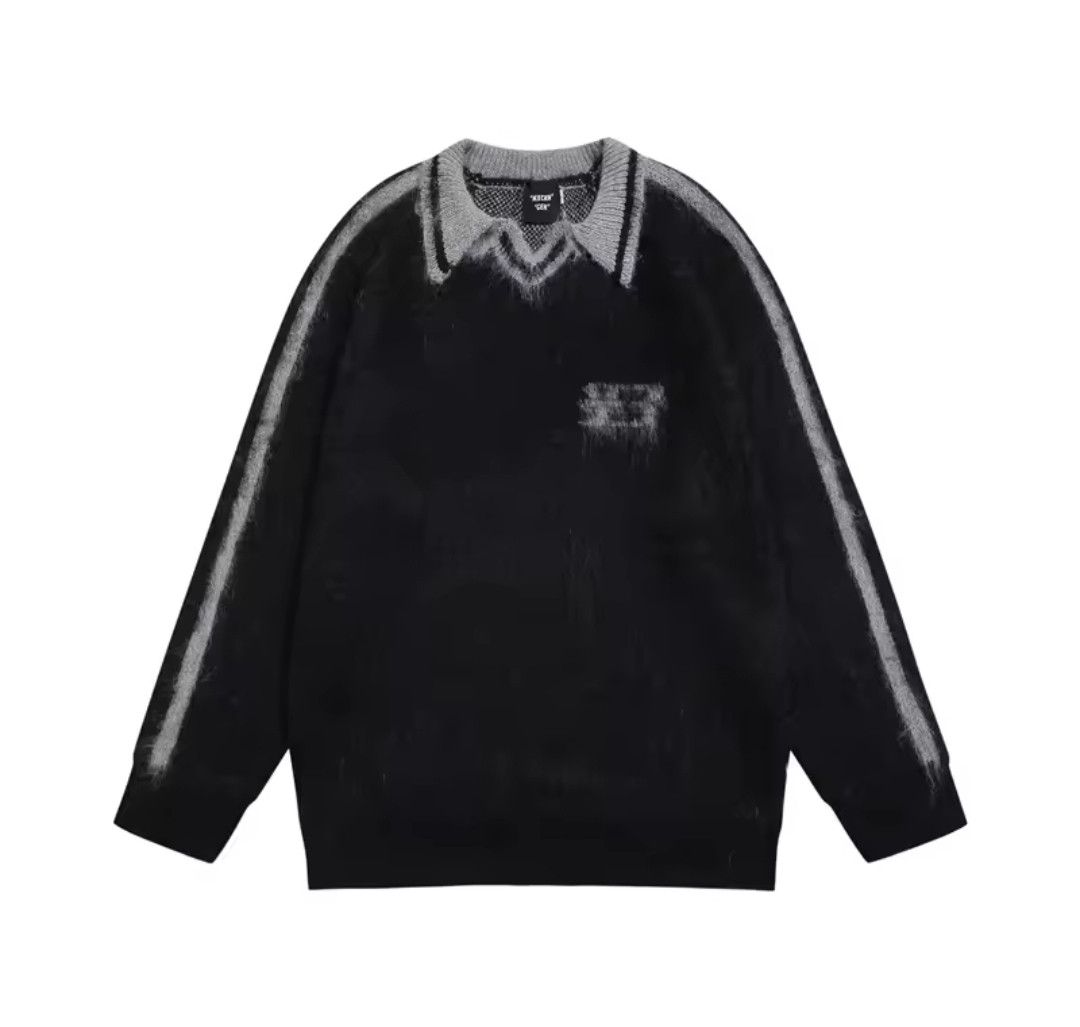 Japanese Brand Blur Plush Collar Nect Sweatshirt Stripe Size US M / EU 48-50 / 2 - 2 Thumbnail