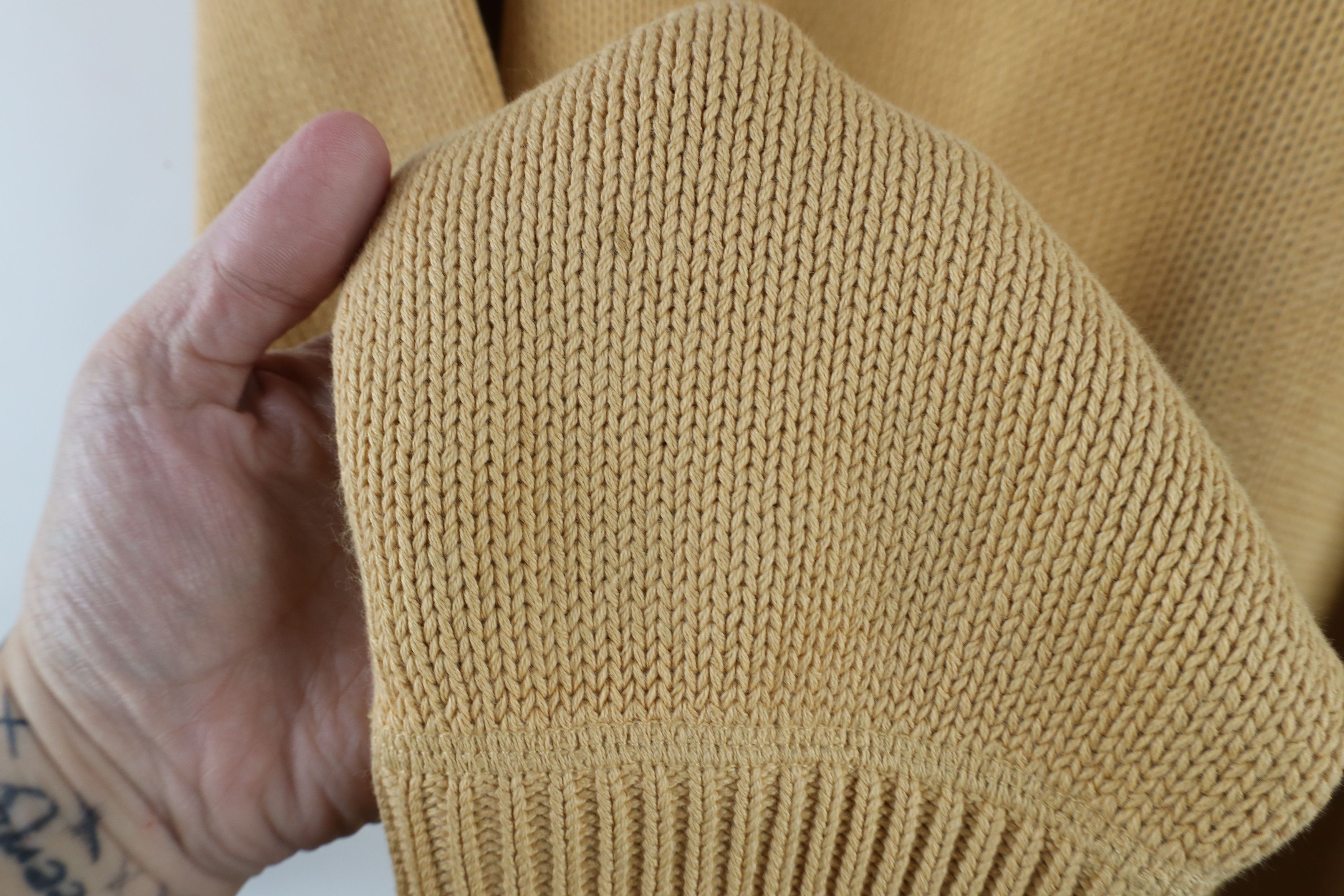 Tommy Hilfiger × Vintage Vintage 90s Tommy Hilfiger Cotton Knit Crewneck Sweater Gold Size US XL / EU 56 / 4 - 6 Thumbnail
