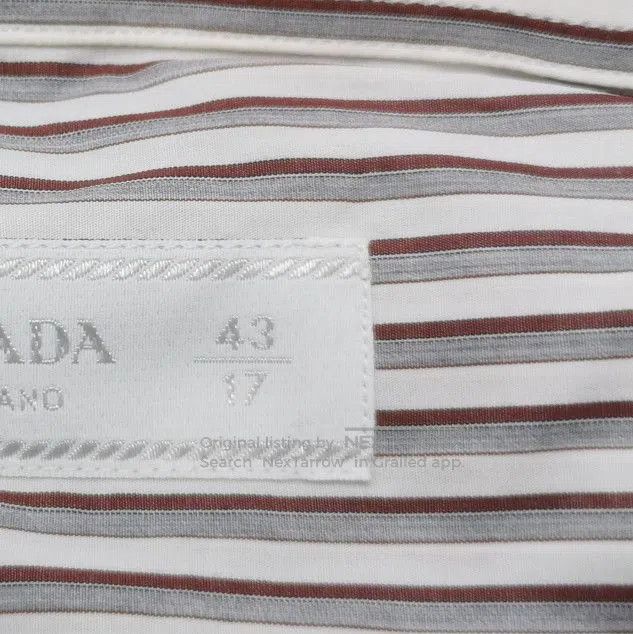 Prada Prada Striped Cotton Shirt for Women . Size L / US 10 / IT 46 - 5 Thumbnail