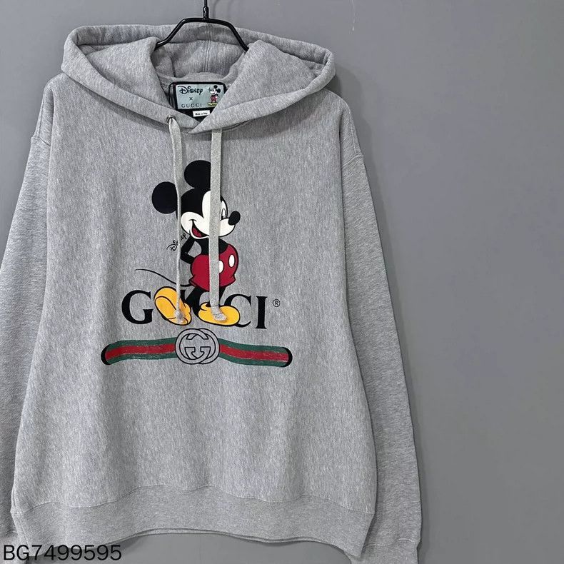 Solano Mickey Mouse Print Gray Hoody