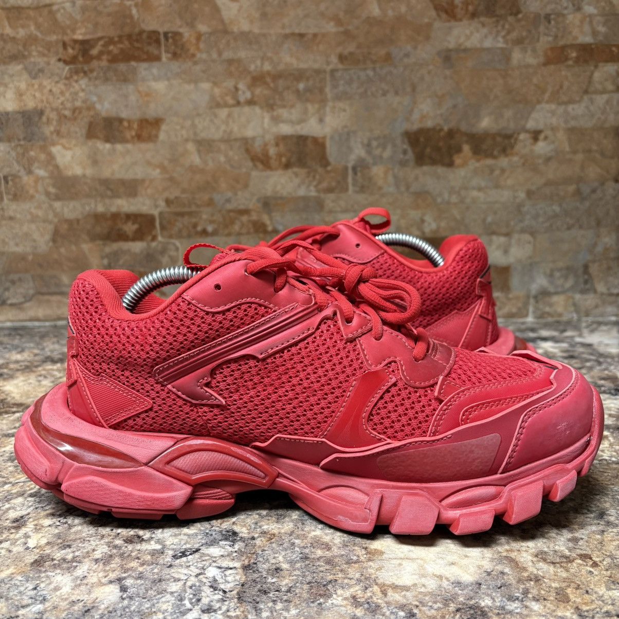 Balenciaga Balenciaga Track 3 Distressed Sneaker Red Size US 8 / EU 41 - 7 Thumbnail