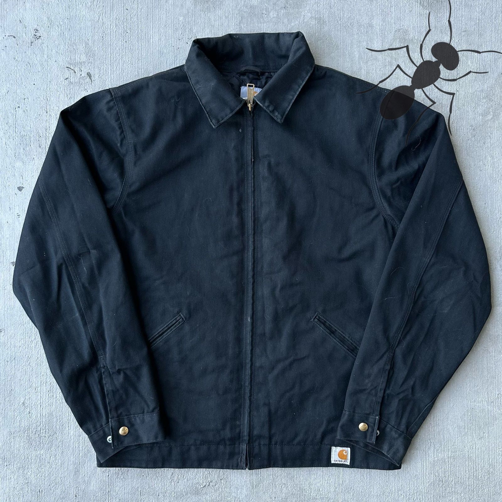 Vintage Y2K Carhartt J293 black Detroit style work jacket