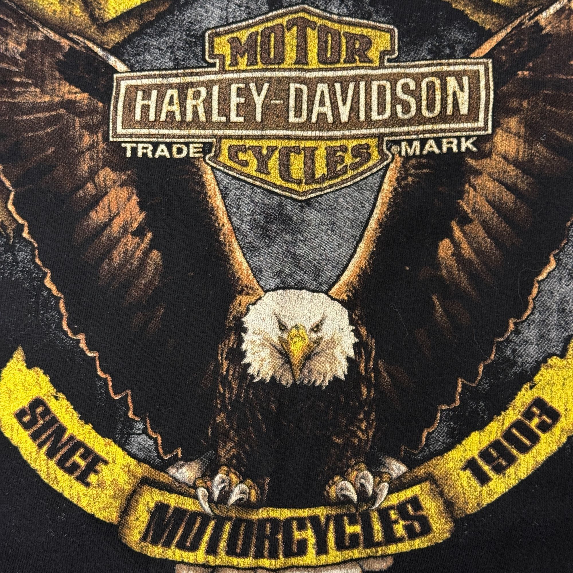 Harley Davidson HD SOARING EAGLE INDIANA RACE CAR Motorcycle Biker T Shirt Size US XXL / EU 58 / 5 - 6 Thumbnail
