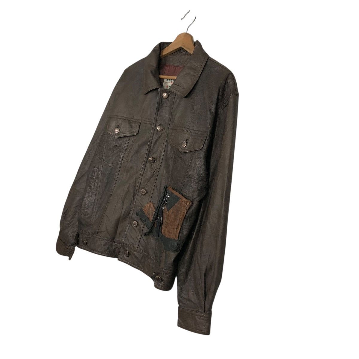 Japanese Brand 🔥VINTAGE BIKER LEATHER JACKET ALL THE WAY ISSEY MIYAKE Size US L / EU 52-54 / 3 - 4 Thumbnail
