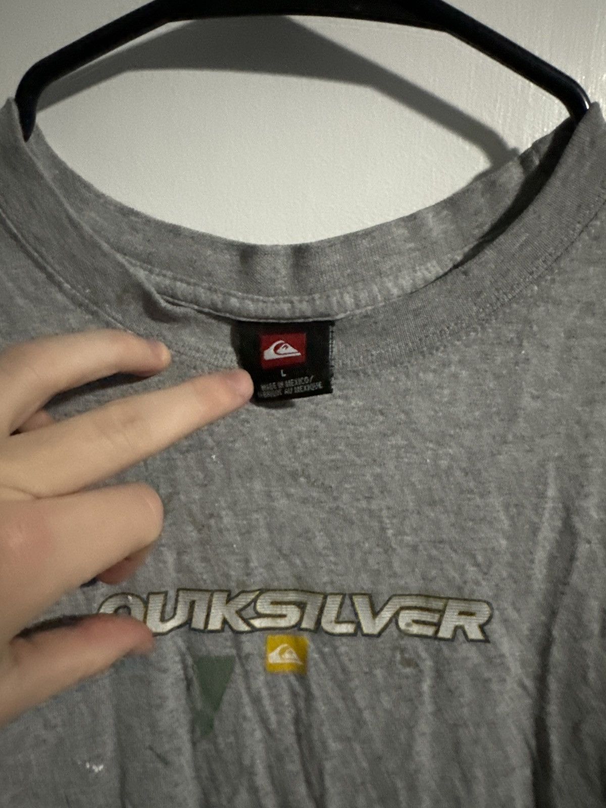 Quiksilver Grey Quiksilver Tee Paint splattered Size US L / EU 52-54 / 3 - 3 Thumbnail