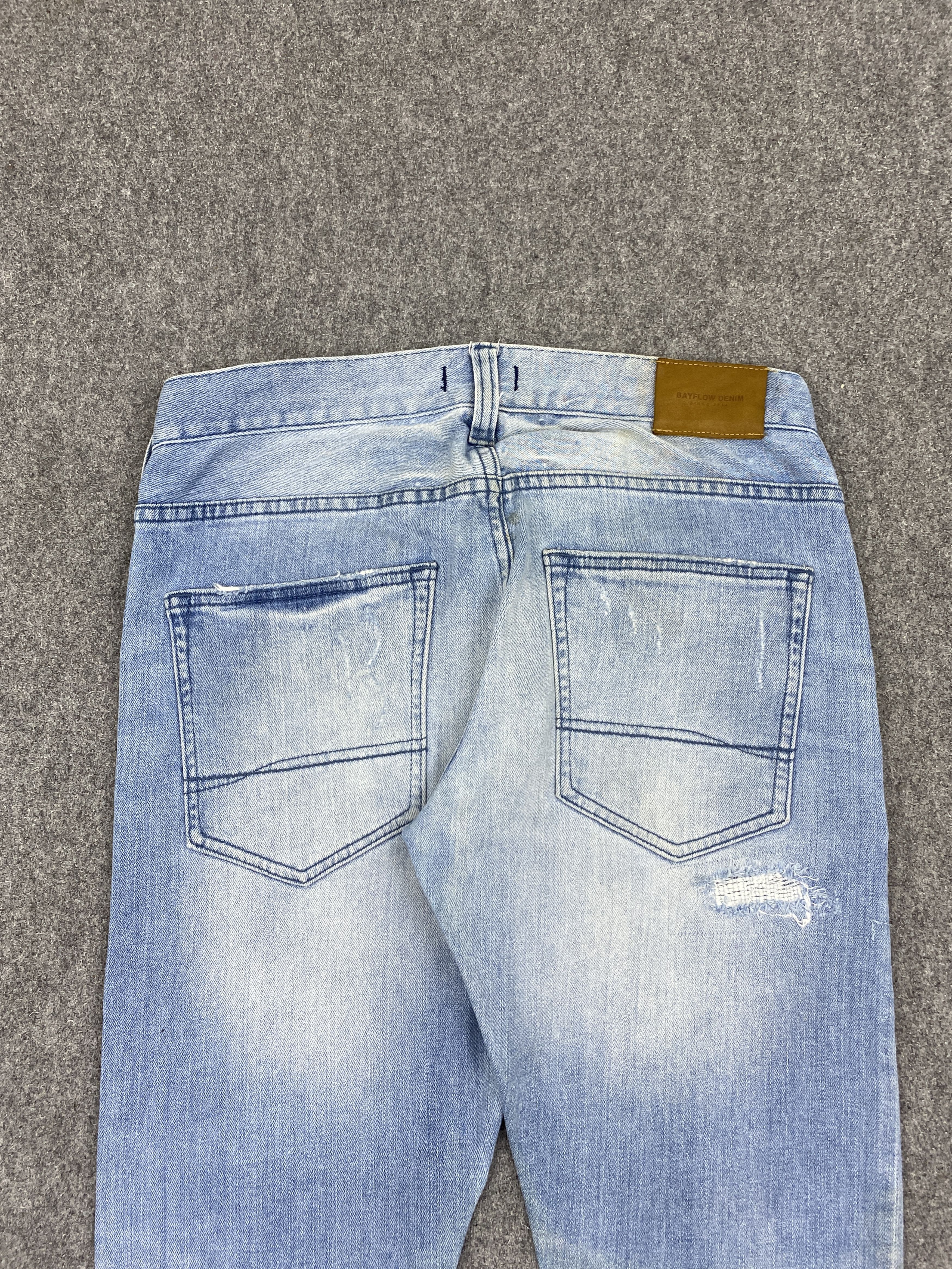 Japanese Brand Vintage Bayflow Denim Patches Skinny Jeans DP2720 Size US 30 / EU 46 - 4 Thumbnail