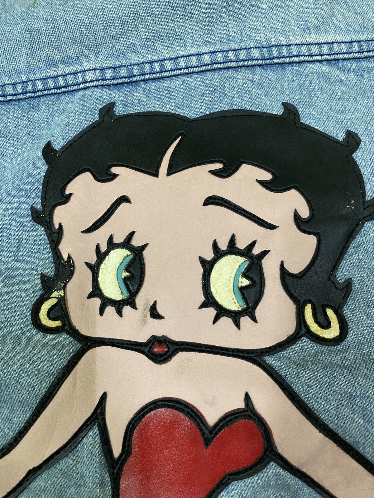 Vintage Betty Boop Denim Jacket Vintage Emberode Size US XL / EU 56 / 4 - 4 Thumbnail