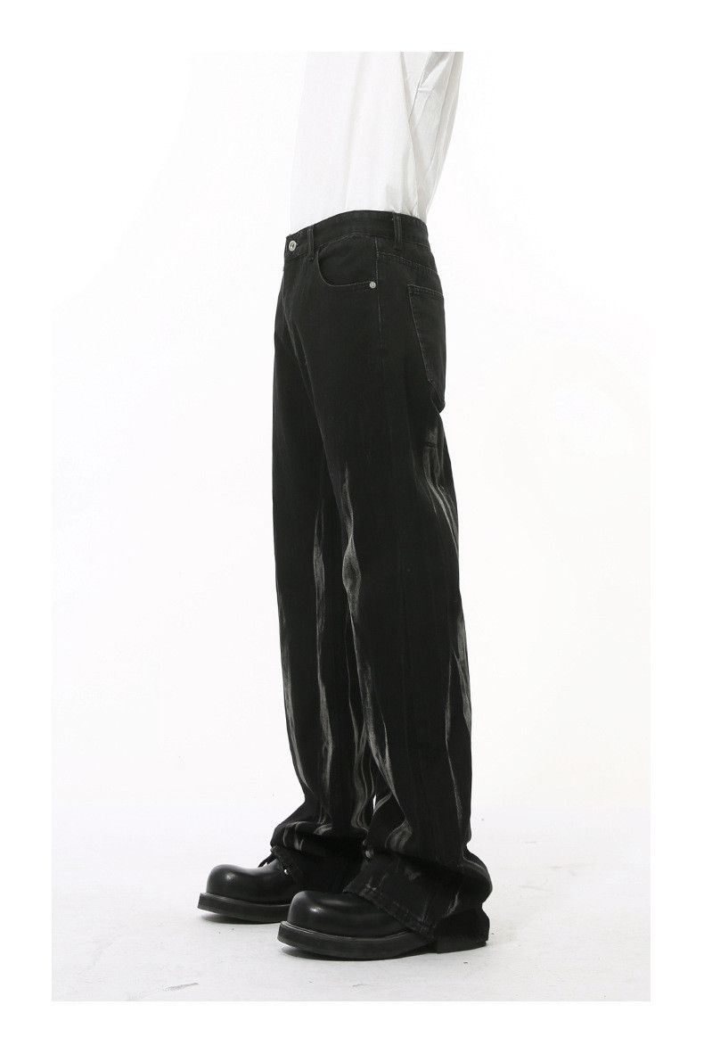 Japanese Brand × Jean High street retro tie-dye heavy-duty flared casual jeans Size US 32 / EU 48 - 4 Thumbnail