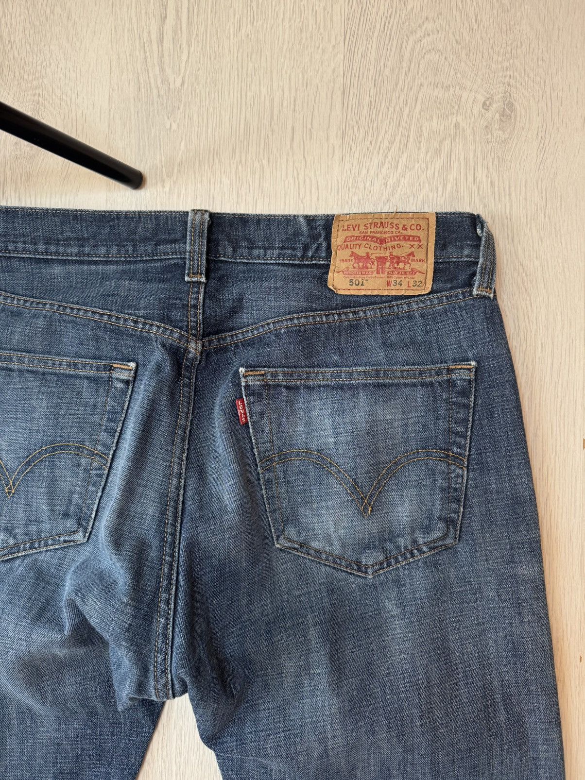 Levi's Vintage 90’s Levi’s 501 Straight Jeans Size US 34 / EU 50 - 4 Thumbnail