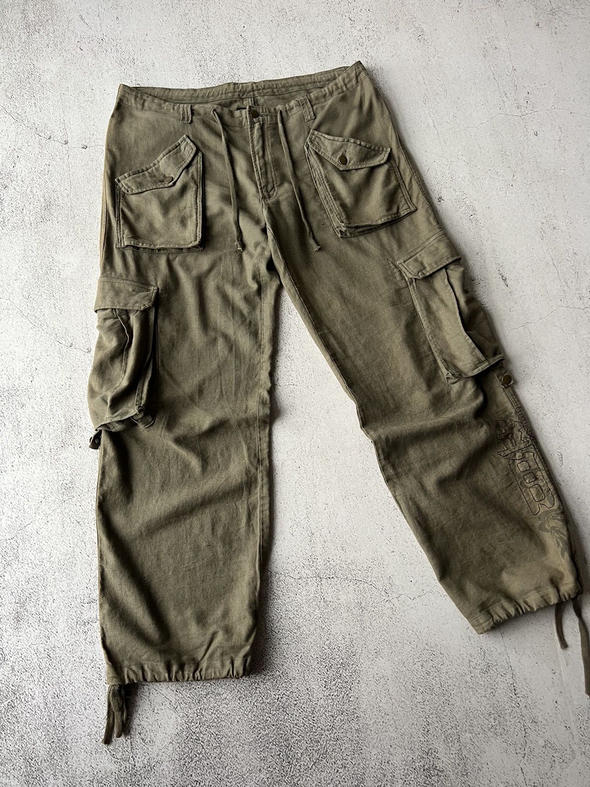 Designer Cargo Parachute Vintage Avant Garde Style Pants Size US 33 - 3 Thumbnail