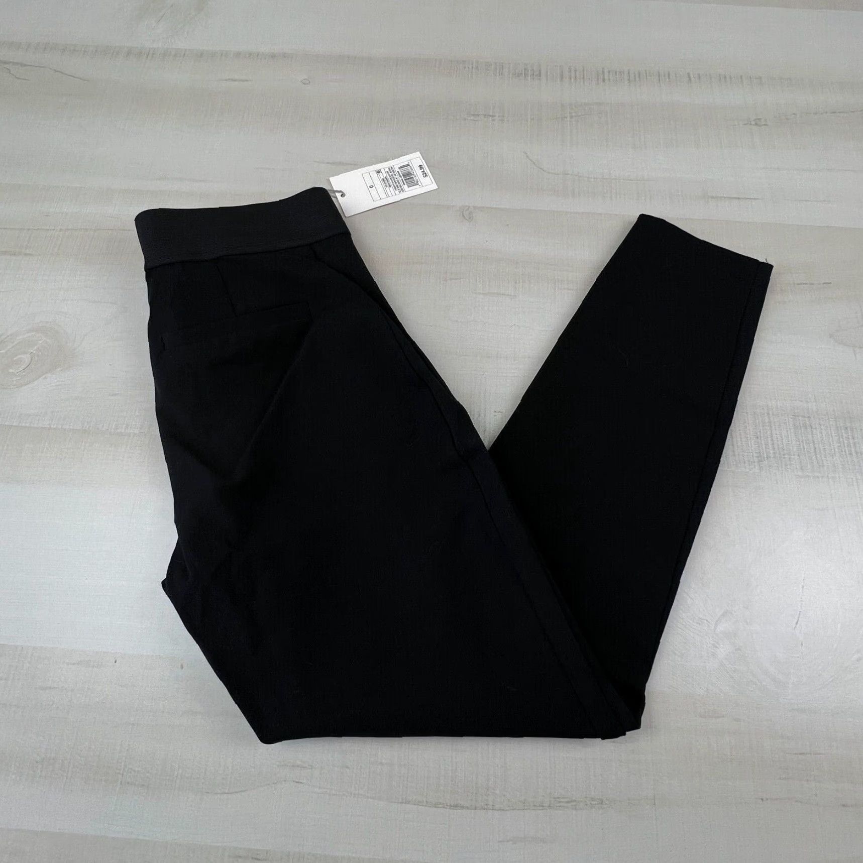 Vintage A New Day Womens Leggings 0 Black Pull On Wide Elastic Waist Stretch New - Cotton, Spandex, Viscose Knit Cropped Mid Rise Casual FYI: N/A Size 25" / US 0 / IT 36 - 2 Thumbnail