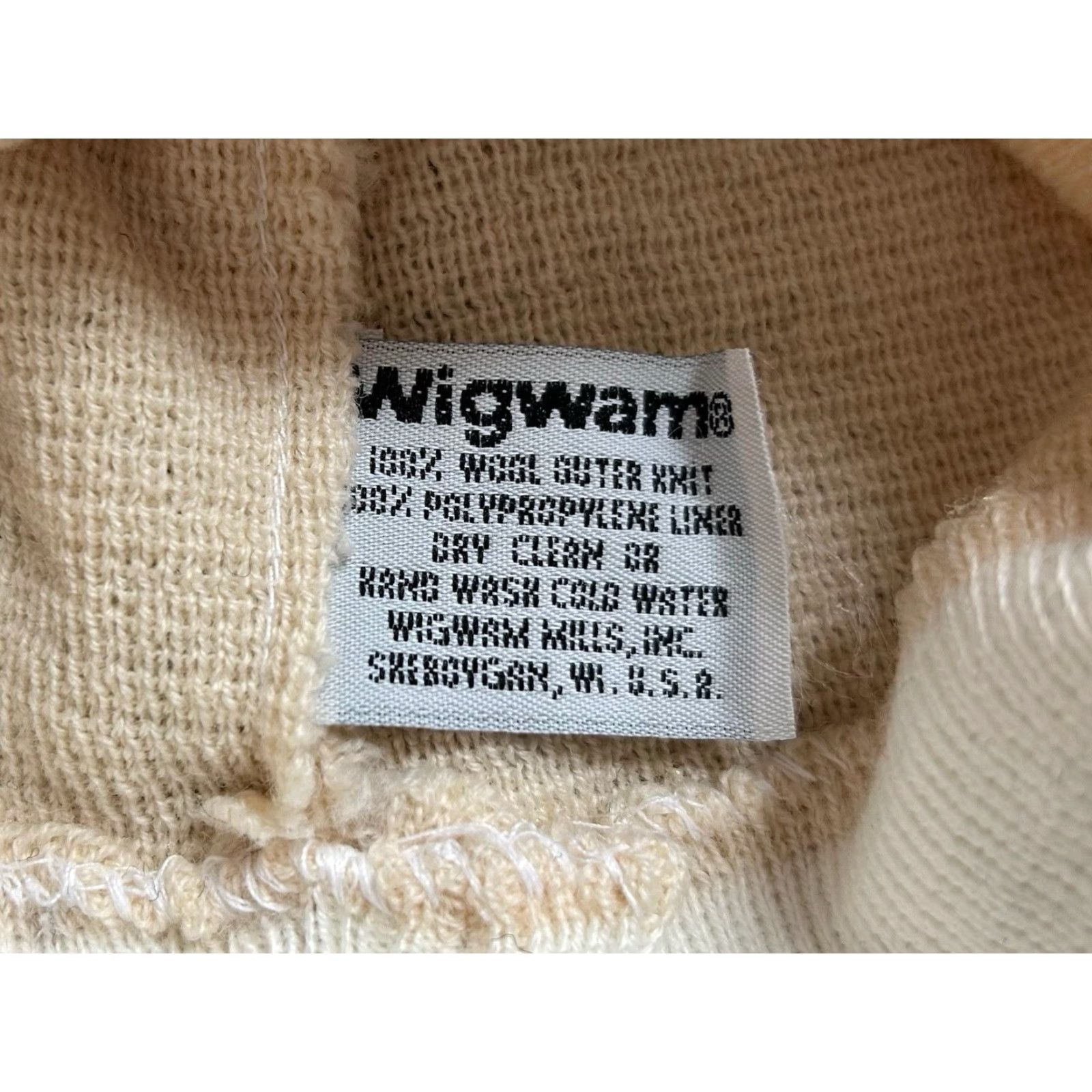 Vintage VINTAGE Wigwam Beanie Hat Adult One Size Ivory Cream 90s USA Made Deadstock NWT Wolsted Wool Shell Mens Size ONE SIZE - 6 Thumbnail