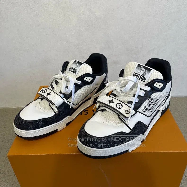 Louis Vuitton Louis Vuitton Black and white color-block Trainer board sh Size US 8 / EU 41 - 1 Thumbnail