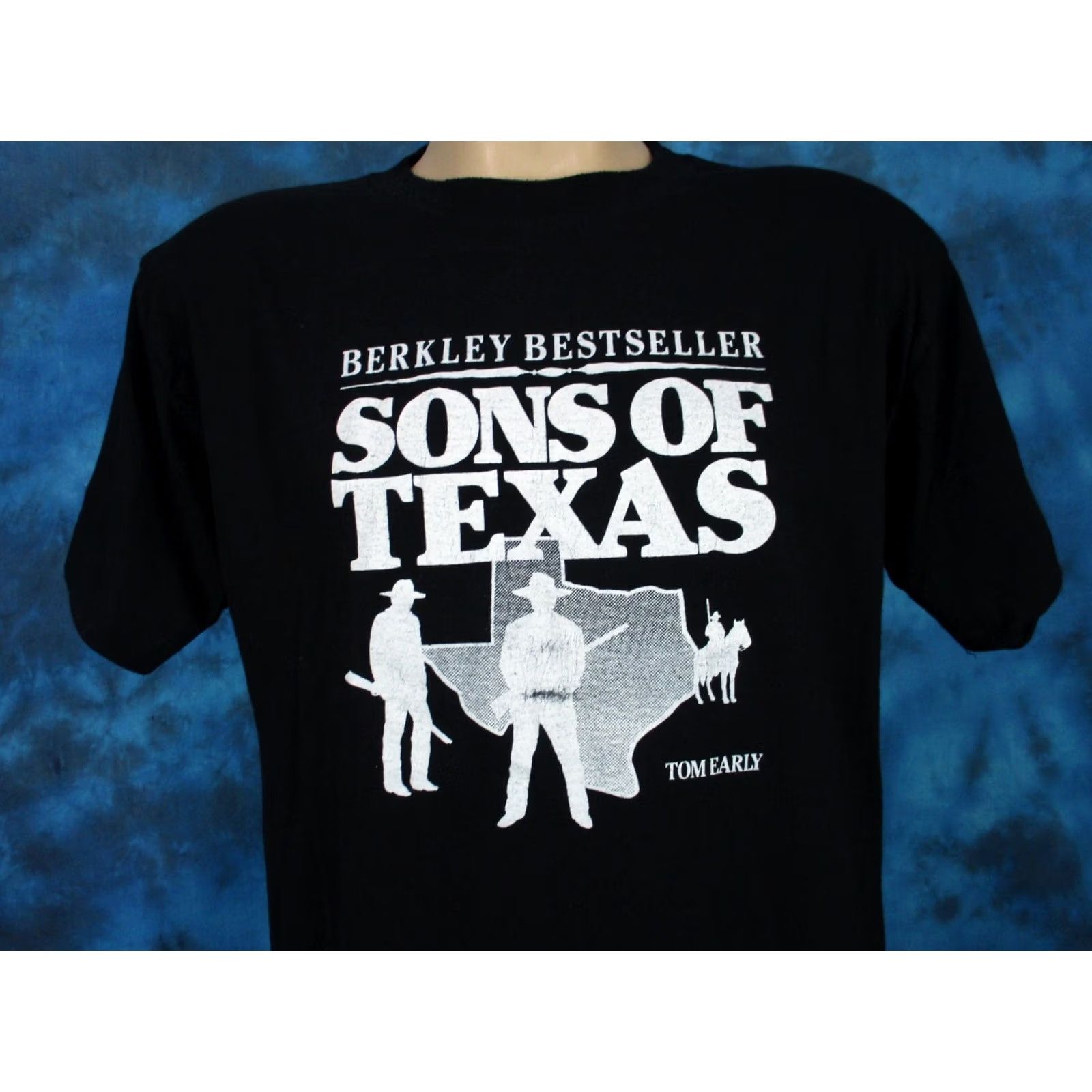 Vintage vintage SONS OF TEXAS T-Shirt Mens M Black 80s 90s western print shirt Short Sleeve Crew Neck Vintage Shirt Size US M / EU 48-50 / 2 - 3 Thumbnail