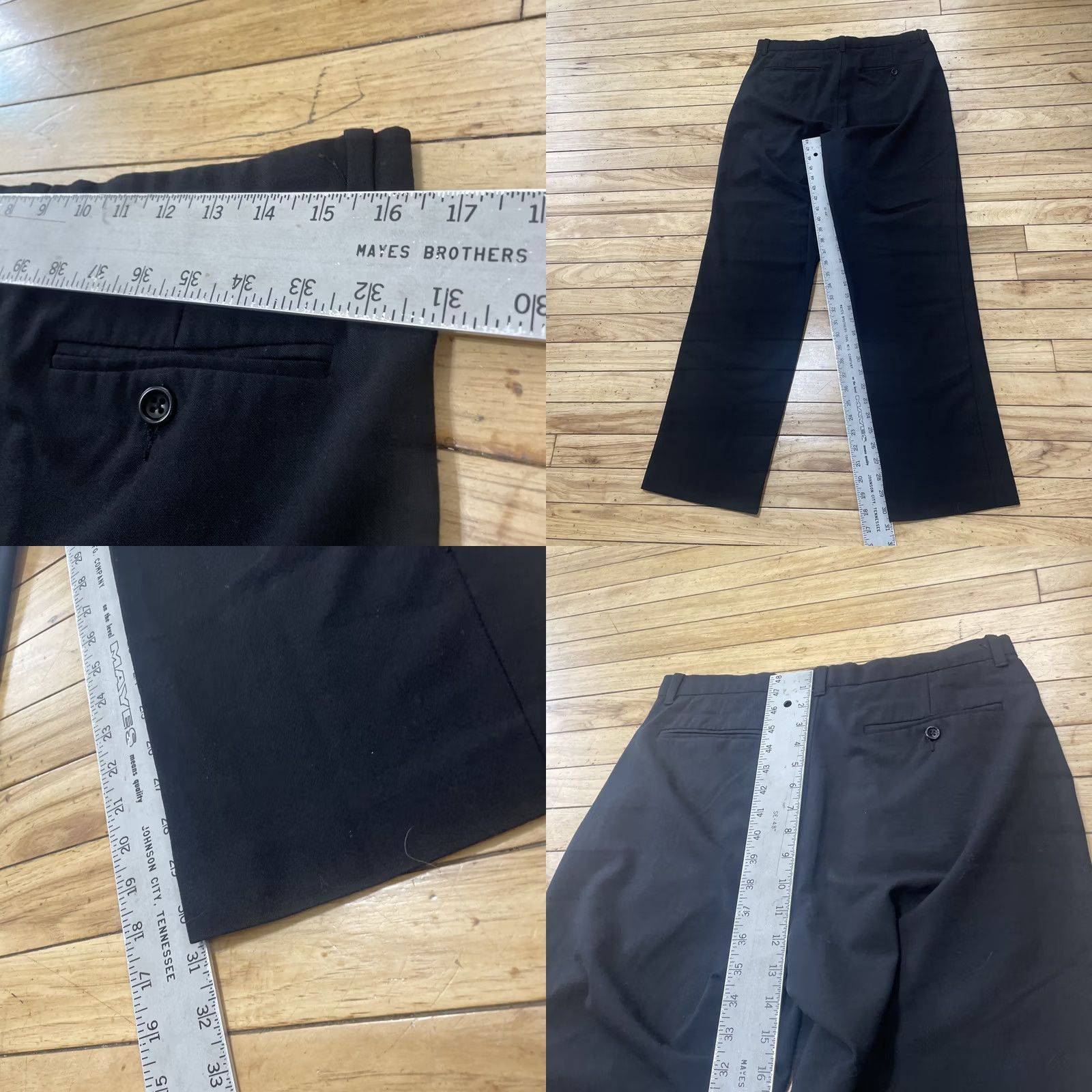 Banana Republic VINTAGE Banana Republic Dress Pants Men 32R Black Wool Flat Front Slacks 2001 Wool Blend Stretch 90s Y2k Dress Pants Mens Size US 32 / EU 48 - 8 Thumbnail