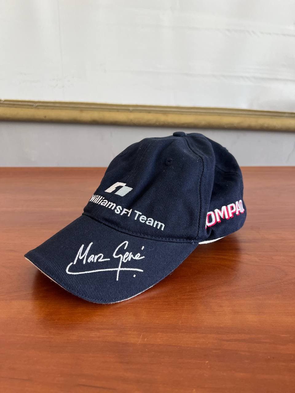 Formula 1 BMW WILLIAMS F1 TEAM MARC GENE RARE COMPAQ RACING CAP NAVY Size 36 - 2 Thumbnail