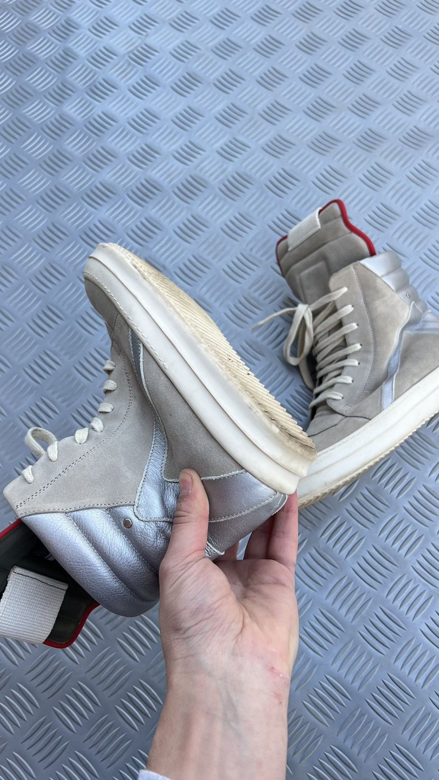 Rick Owens Rick Owens geobasket pearl reflective Size US 7.5 / EU 40-41 - 17 Thumbnail