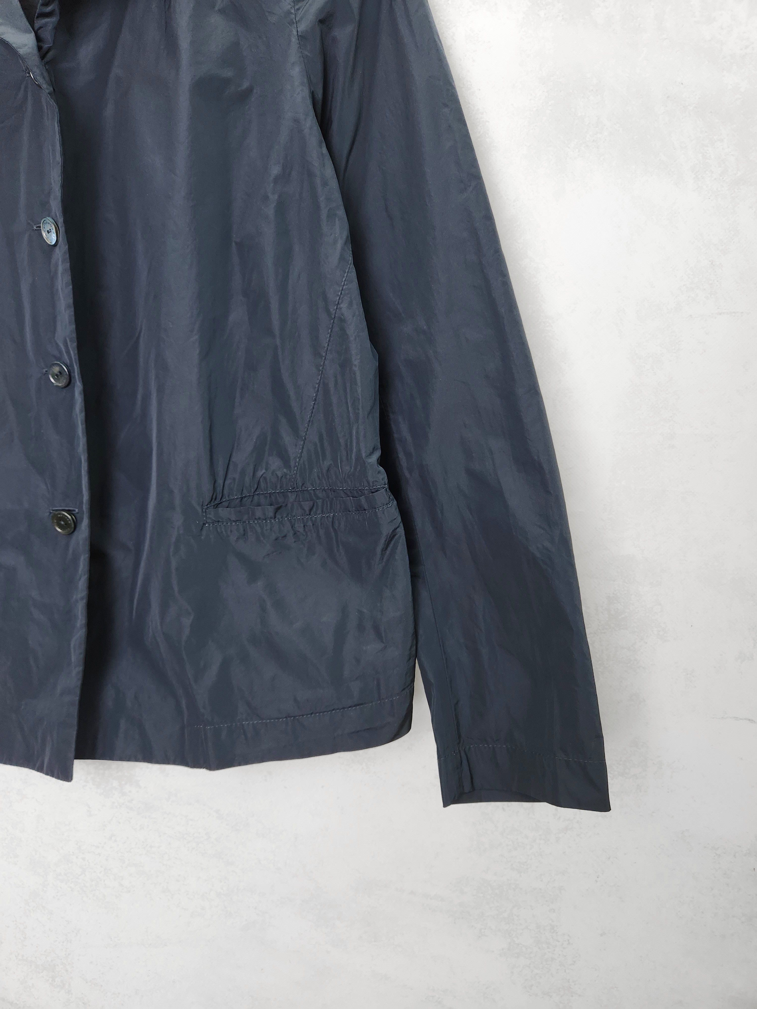 Other Katharina Hovman Nylon Buttons Up Shirt Blue Graphite Color Size M / US 6-8 / IT 42-44 - 3 Thumbnail