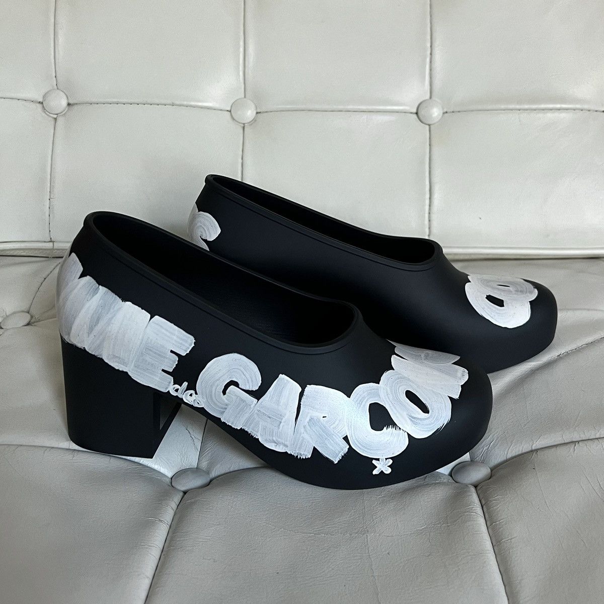 Comme des Garcons × Melissa MELISSA + COMME DES GARCONS BLACK RUBBER HEEL Size US 6 / IT 36 - 3 Thumbnail