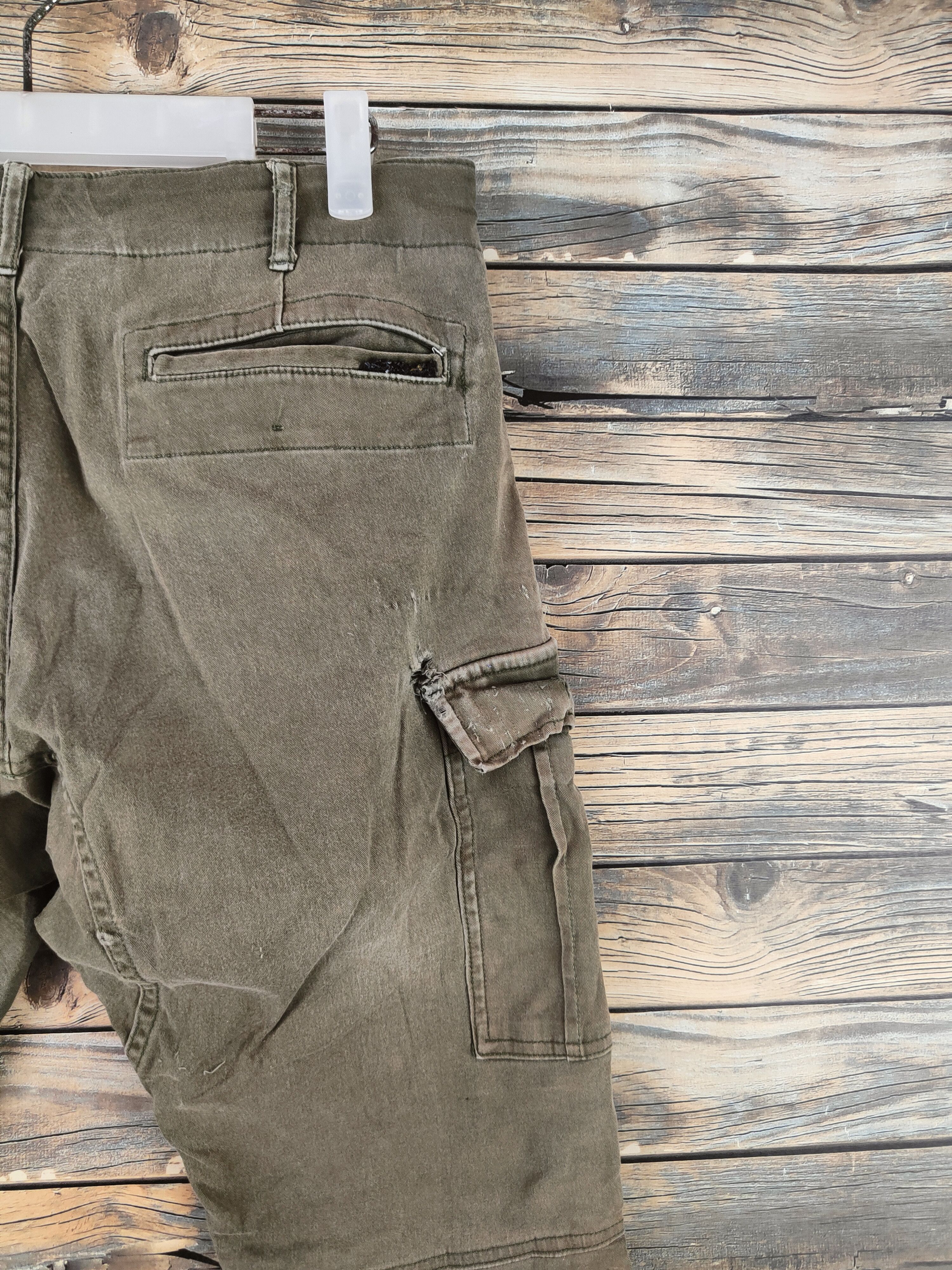 Japanese Brand DL Gladiator Olive Multipocket Cargo Pants #46-777 Size US 31 - 10 Thumbnail