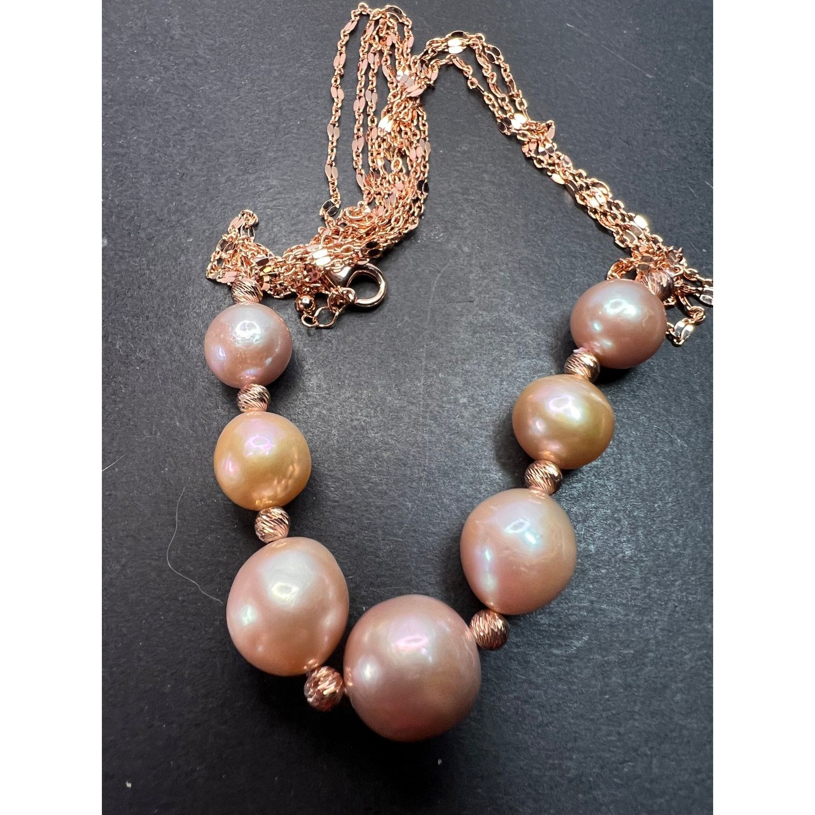 Other Cultured Freshwater Pearl Rose Gold Over Sterling Necklace Size ONE SIZE - 4 Thumbnail