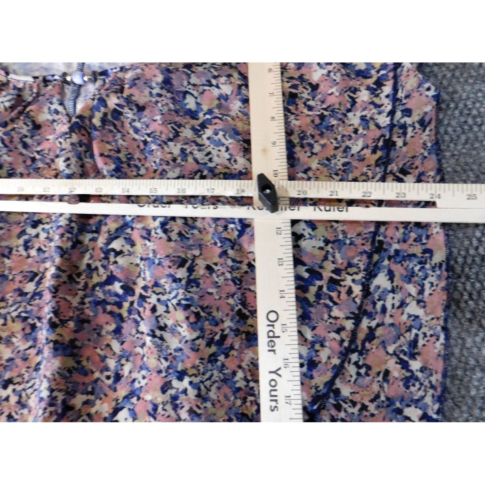 Vintage Notations Womens Blouse Small Purple Stretch Layered Top Classic Sleeveless Pullover Round Neck Geometric Pattern Size S / US 4 / IT 40 - 5 Thumbnail