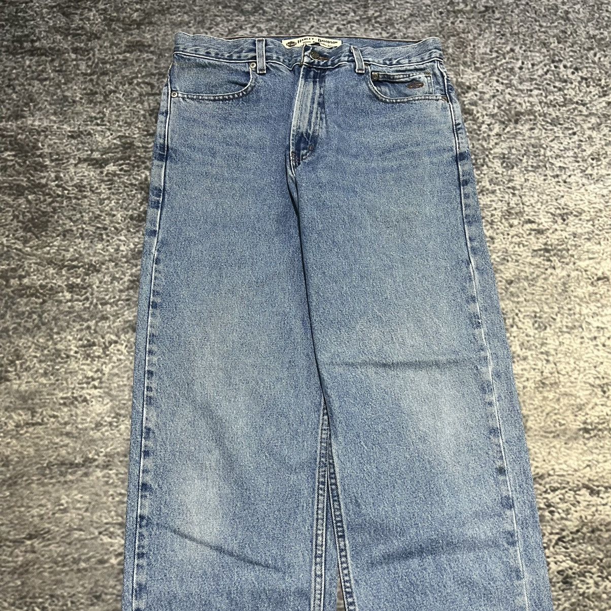 Harley Davidson Vintage 90s Harley Davidson Blue Denim Jeans 34x30 Size US 34 / EU 50 - 5 Thumbnail