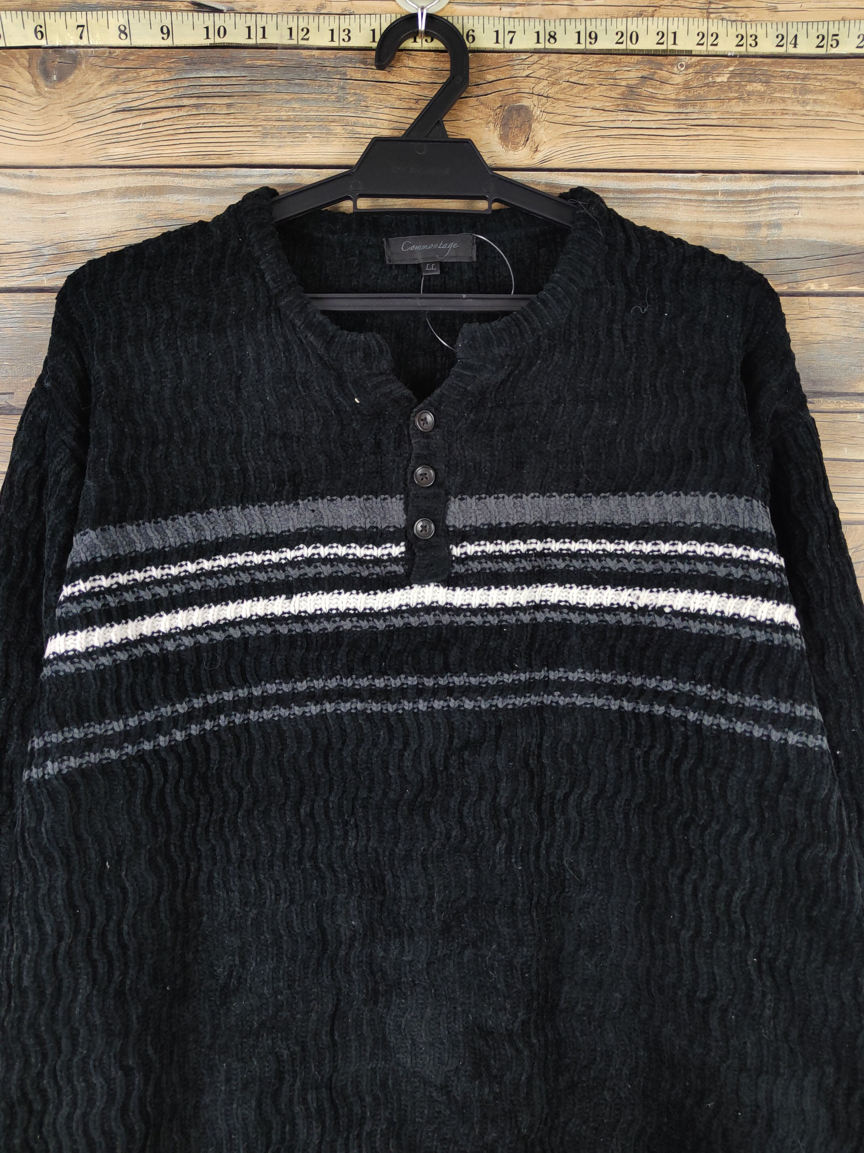Vintage Commontage Black vintage Knitwear Sweatshirts #W2013 Size US L / EU 52-54 / 3 - 2 Thumbnail