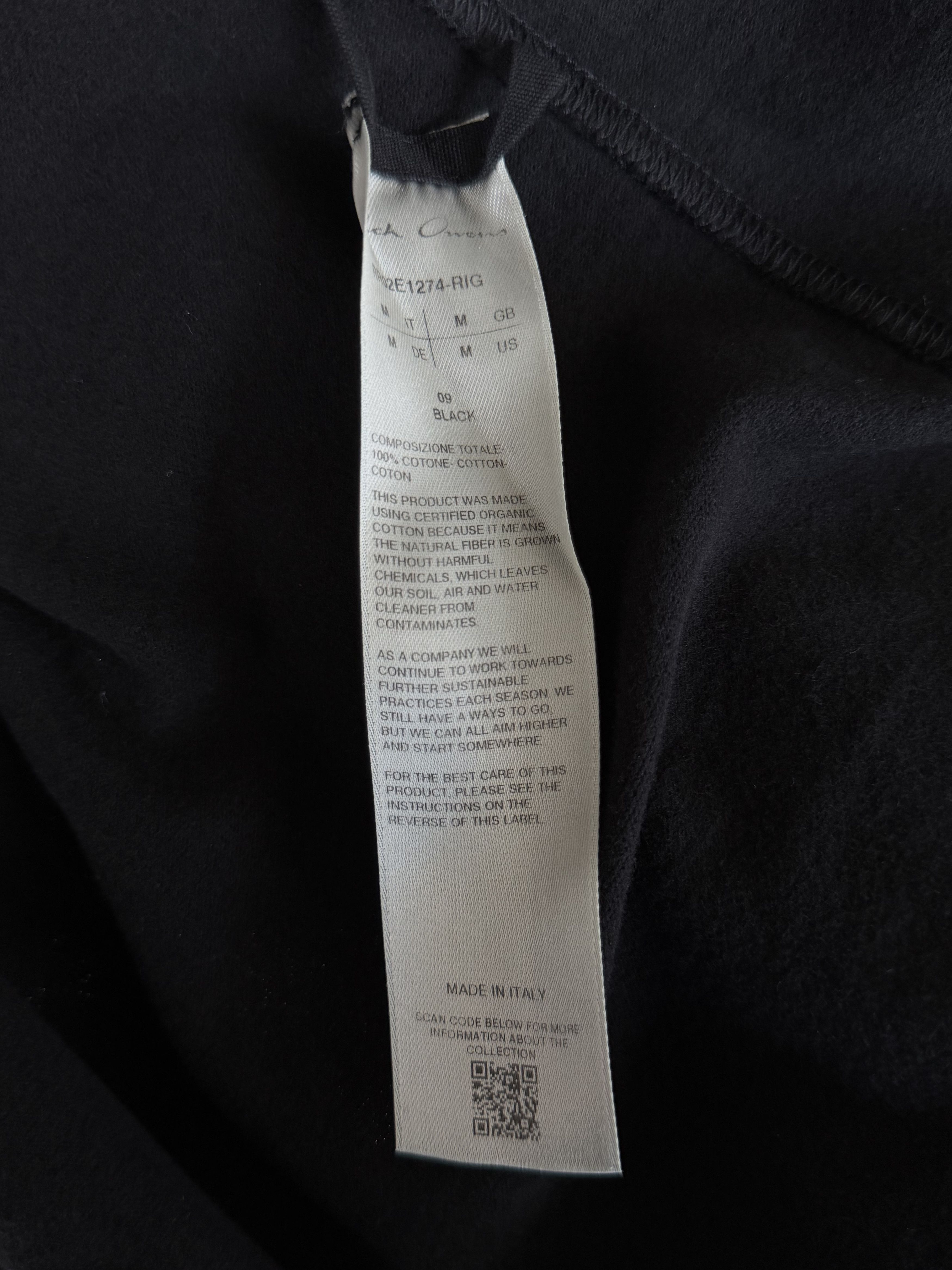 Rick Owens Rick Owens Black Jumbo T-Shirt Size US M / EU 48-50 / 2 - 3 Thumbnail