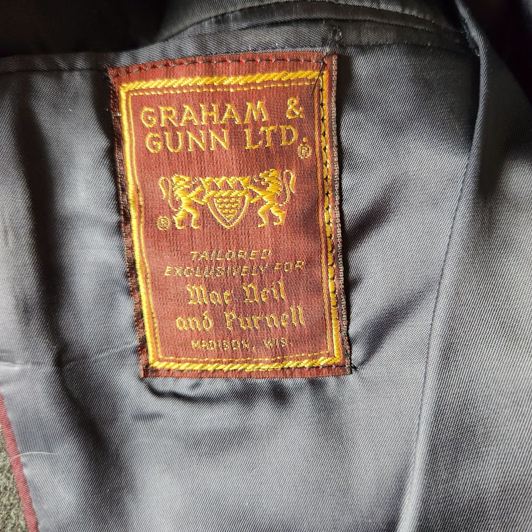 Camel Graham & Gunn Vintage Union Made 100% Camel Hair Overcoat Charcoal Gray 42 Overcoat Size US L / EU 52-54 / 3 - 6 Thumbnail