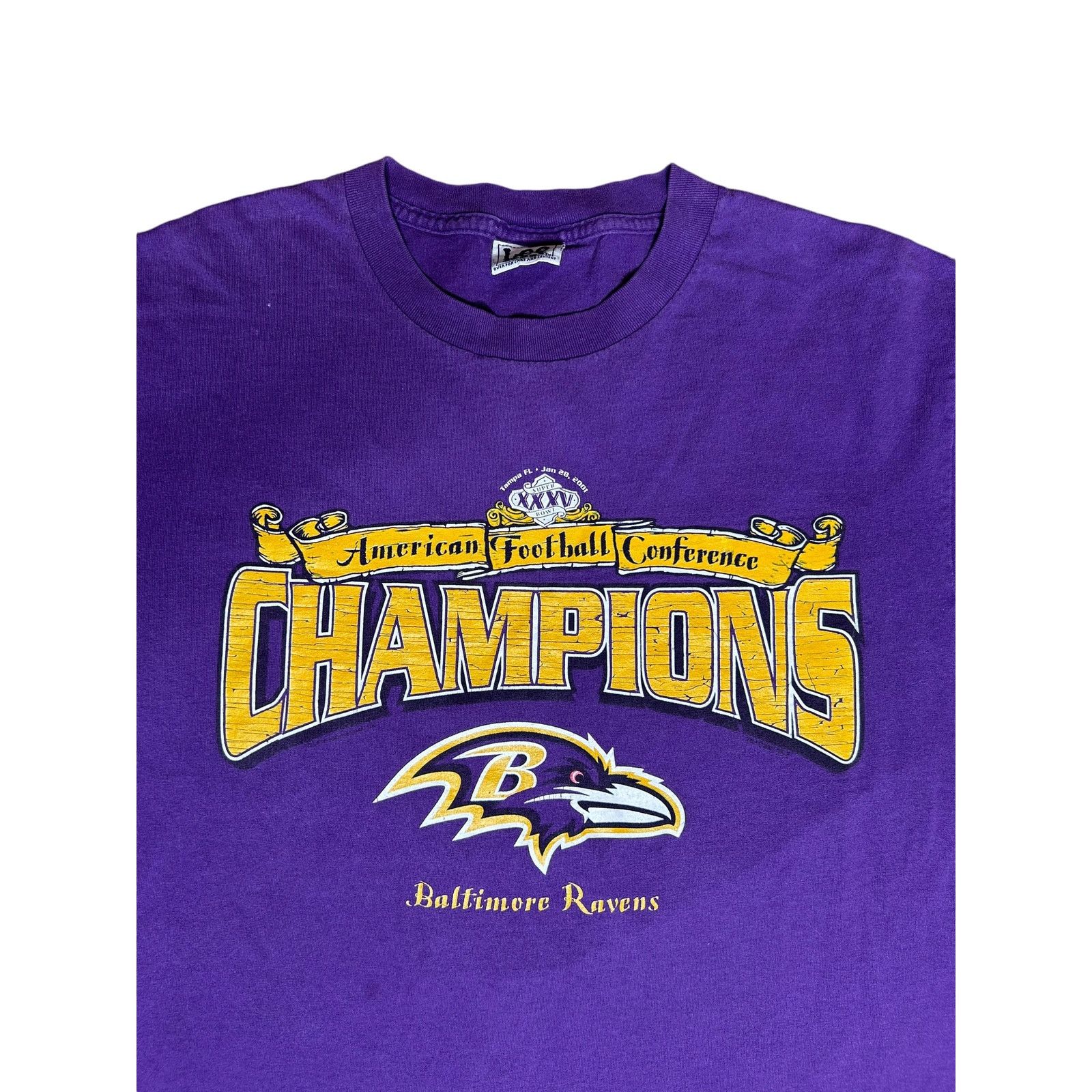 Lee × NFL × Vintage Vintage Lee Sport Baltimore Ravens NFL AFC Champions T-Shirt Size US M / EU 48-50 / 2 - 3 Thumbnail