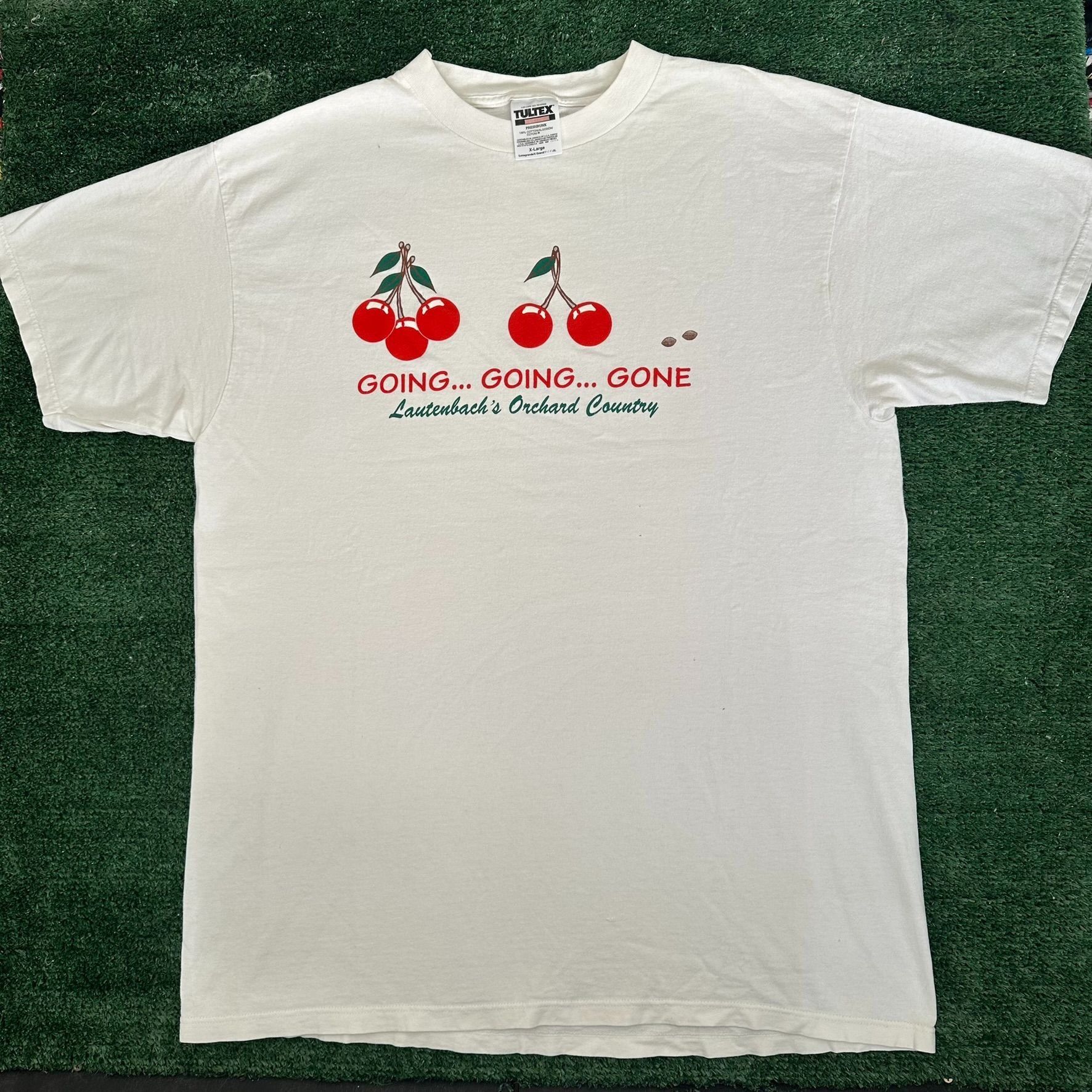 Tultex Vintage 90s Cherry Orchard T-Shirt Cottage Farmer's Market B Size US XL / EU 56 / 4 - 1 Thumbnail