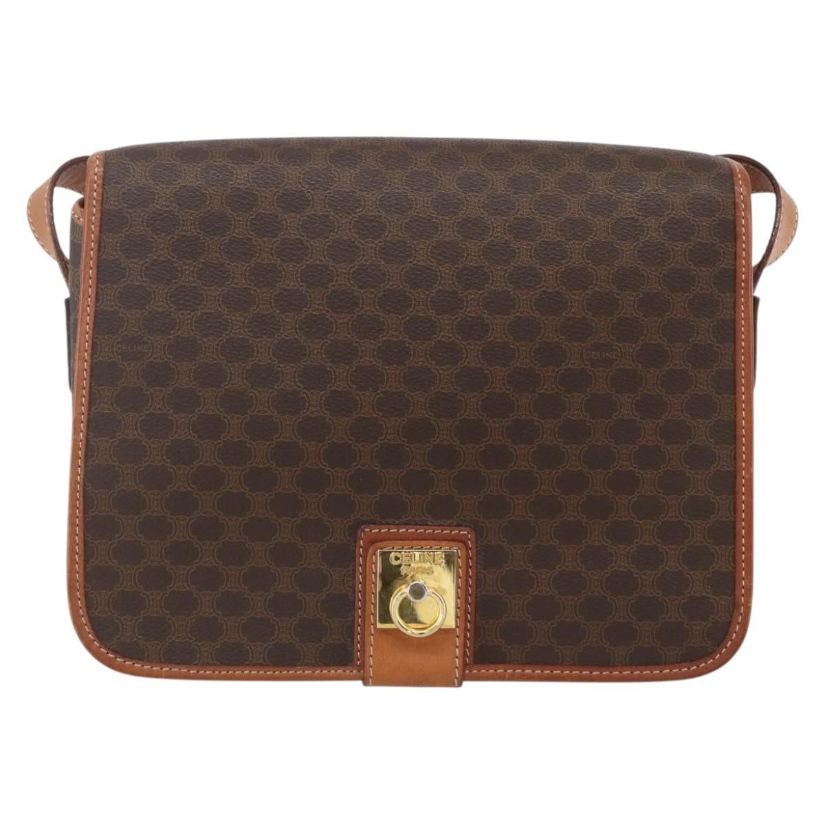 Celine Celine Vintage Macadam Shoulder Bag Canvas and Leather Size ONE SIZE - 1 Thumbnail