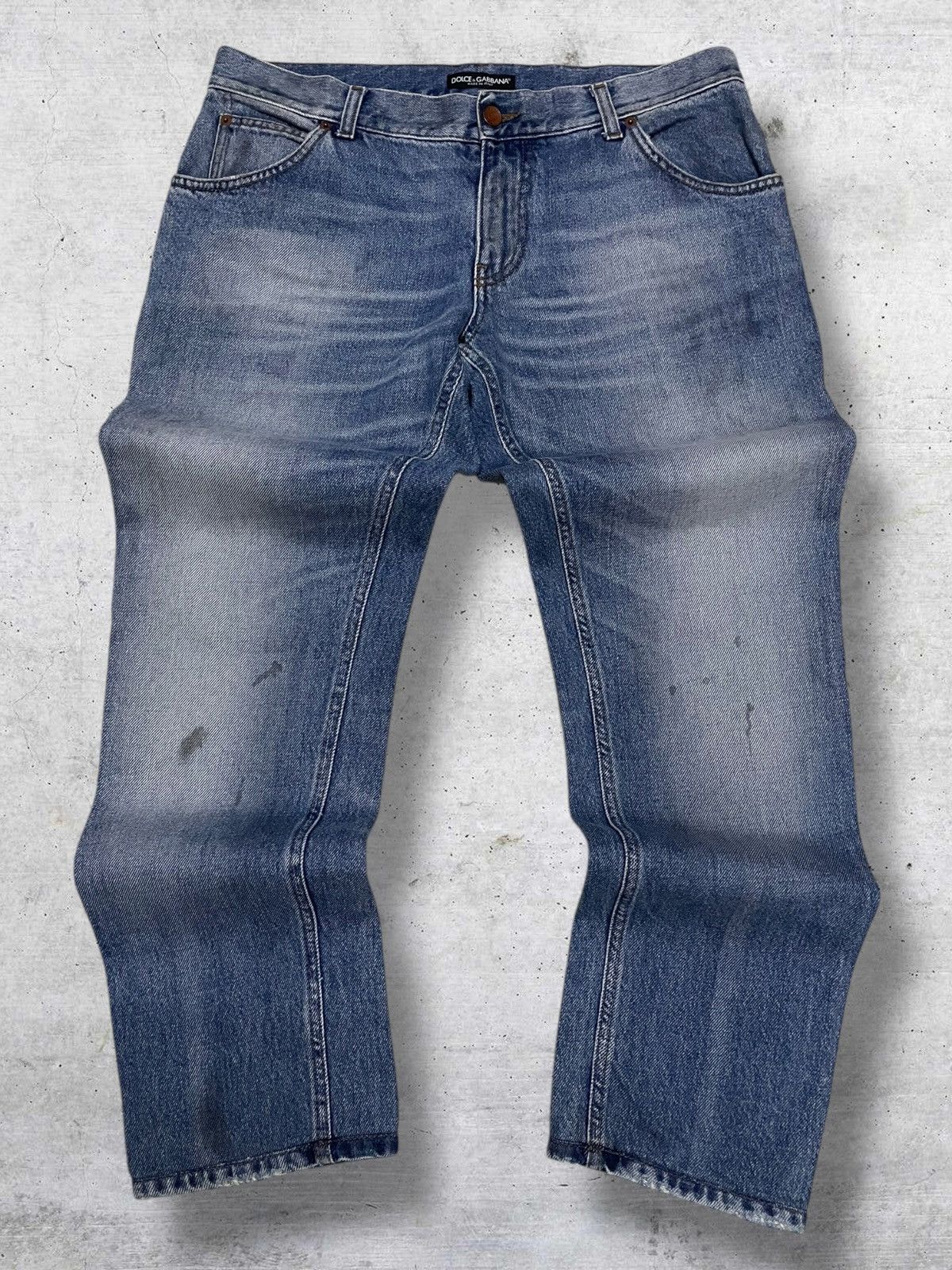 Dolce & Gabbana VINTAGE DOLCE & GABBANA ORIGINAL DISTRESSED BLUEWASH DENIM Size US 34 / EU 50 - 1 Thumbnail
