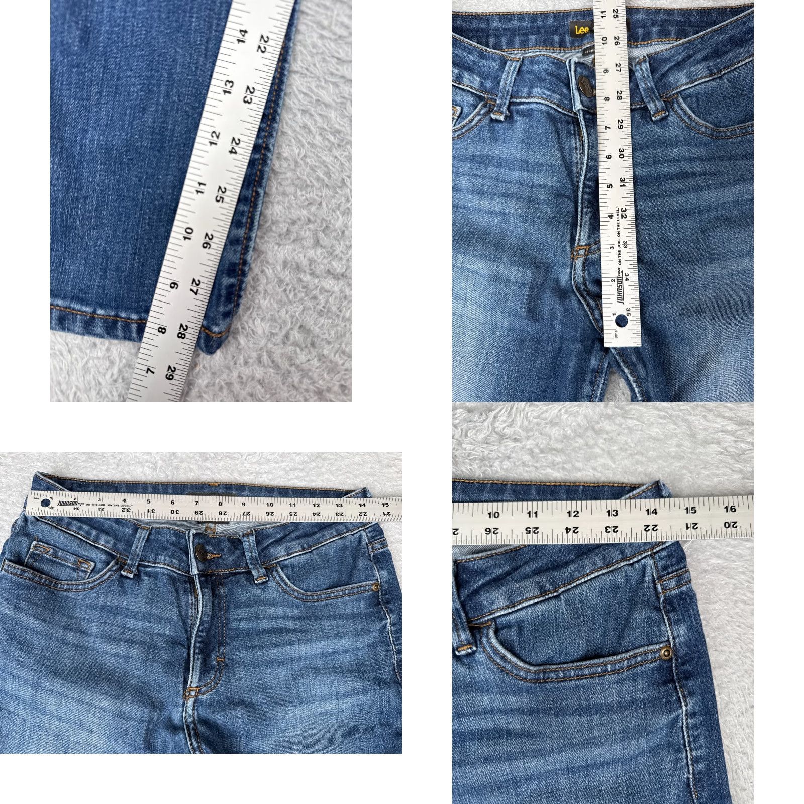 Lee Lee Jeans Women Regular Jeans 28x29 Blue Denim Mid Rise 28 Waist 29 Inseam 5-Pocket USA 90s Size 28" / US 6 / IT 42 - 8 Thumbnail