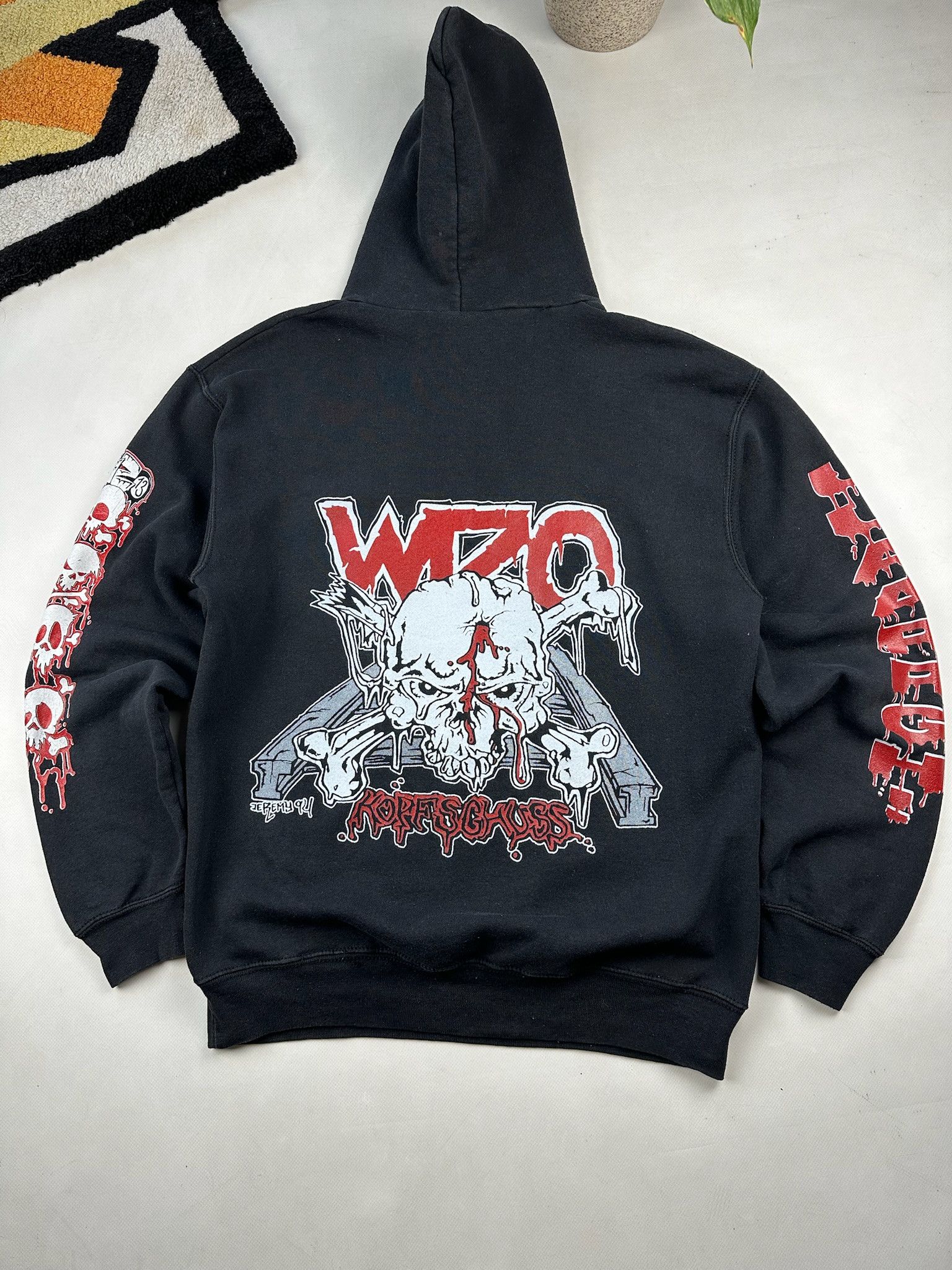Band Tees × Vintage Vintage WIZO Band PUNK TOUR Hoodie Tshirt Size US M / EU 48-50 / 2 - 1 Thumbnail