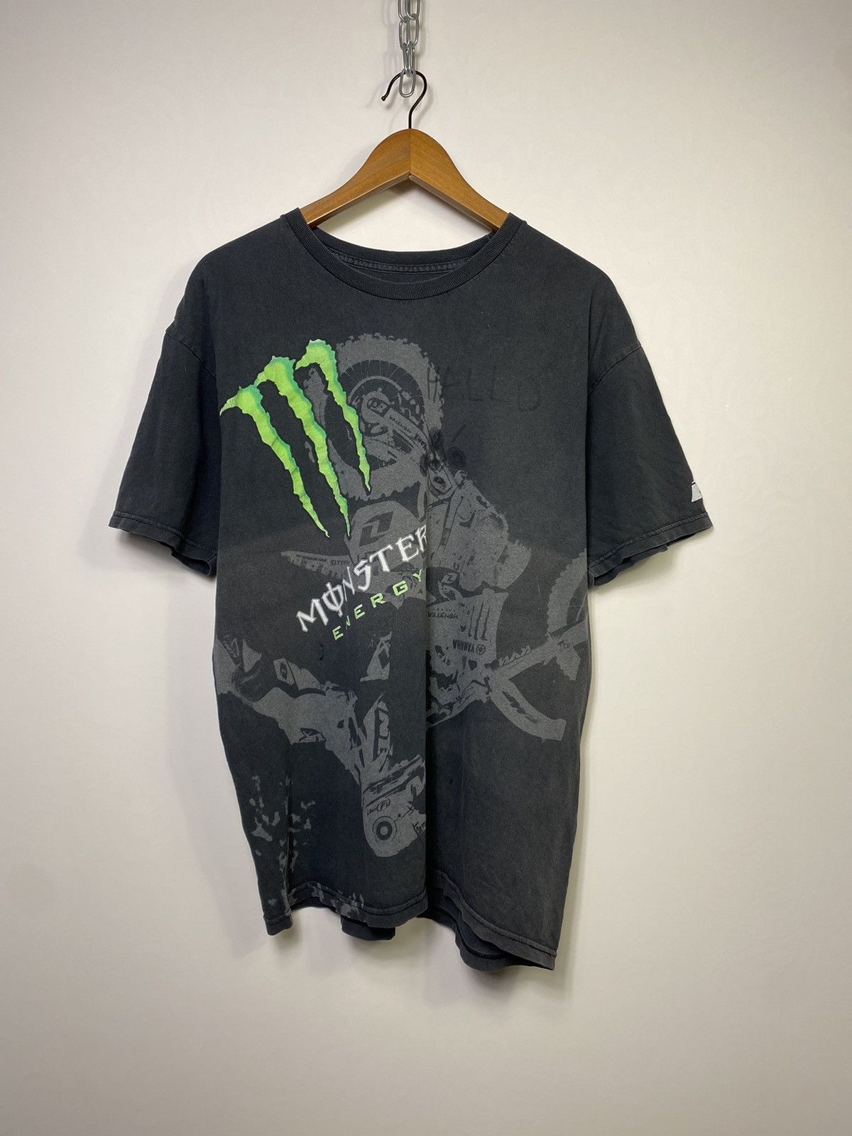 Vintage Monster Energy Yamaha Distressed Licensed T-shirt