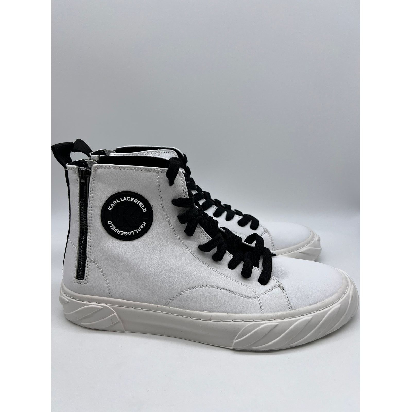 Karl Lagerfeld Karl Lagerfeld Men's Paris Sneakers High Top Heel Zip 10.5M Size US 10.5 / EU 43-44 - 1 Thumbnail