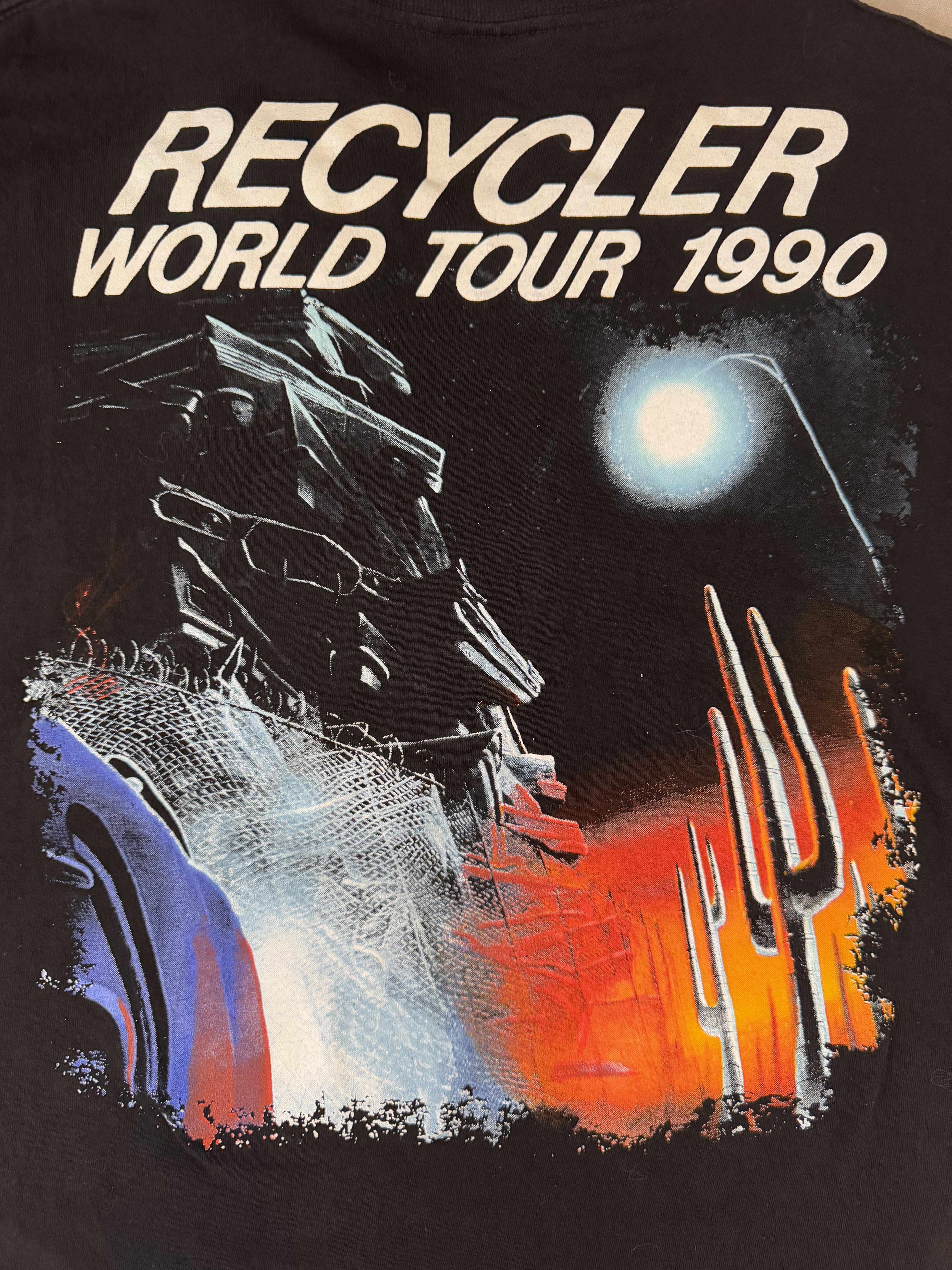 Band Tees Vintage 1990 ZZ Top Recycler World Tour T-shirt Size US XL / EU 56 / 4 - 5 Thumbnail
