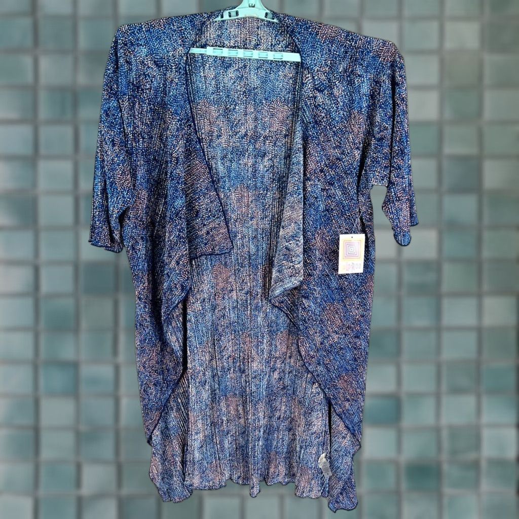 Vintage LulaRoe Shirley Shear Swim Coverup Duster Open Front Top Womens Size M Blue NWT Size M / US 6-8 / IT 42-44 - 1 Thumbnail