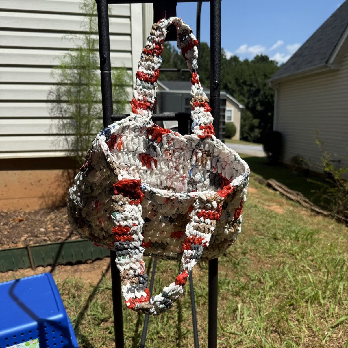 Other Upcycled Plastic Bag Tote – One-Off Handcrafted Artifact Size ONE SIZE - 4 Thumbnail