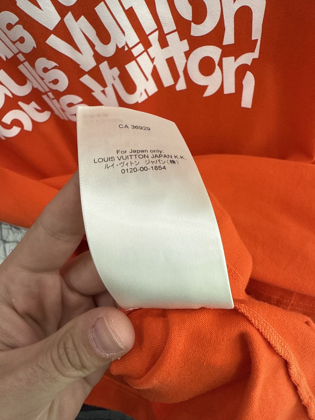 Louis Vuitton Louis Vuitton Wave Logo Tee Orange size XXL Size US XXL / EU 58 / 5 - 4 Thumbnail