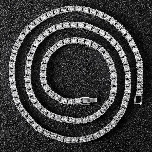 Japanese Brand 4MM Iced Out tennis Chain Necklace Size ONE SIZE - 1 Thumbnail