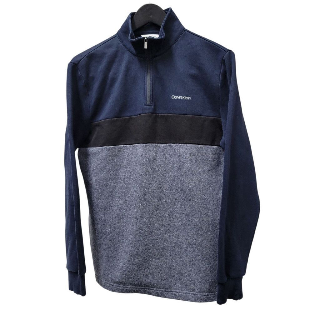 Calvin Klein Calvin Klein Men's Colorblock Quarter-Zip Long-Sleeves Size US S / EU 44-46 / 1 - 3 Thumbnail
