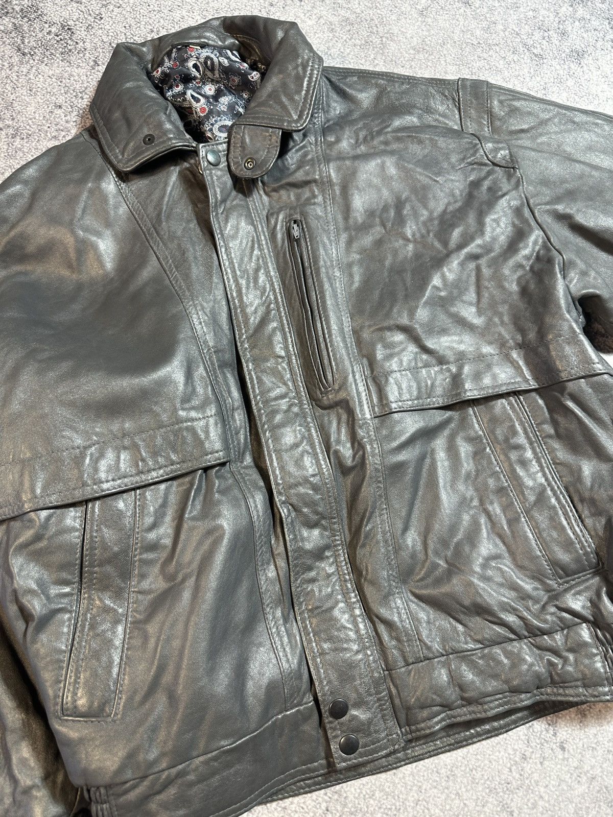 Y2K Vintage Avant Garde Leather Jacket Opium Rare 90s Casual