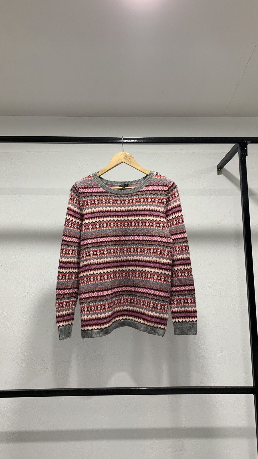 image of Aran Isles Knitwear x Homespun Knitwear Talbott Striped Knitwear Like Coogi in Pink, Women's (Size 