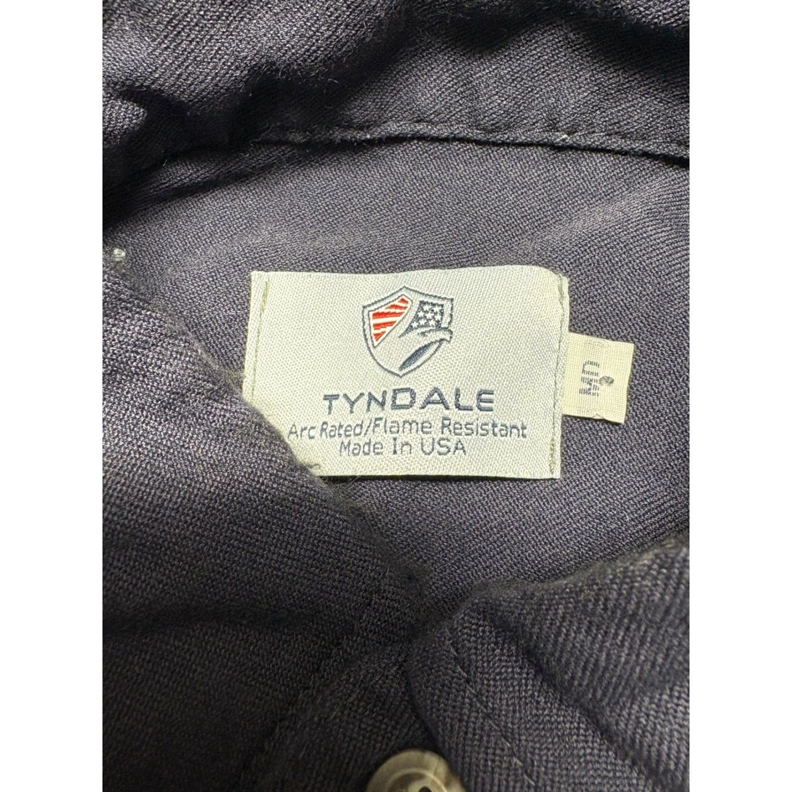 Vintage Tyndale FR Shirt Mens Medium Button Up Flame Resistant Button Up Navy Blue Cotton Blend Size US M / EU 48-50 / 2 - 4 Thumbnail