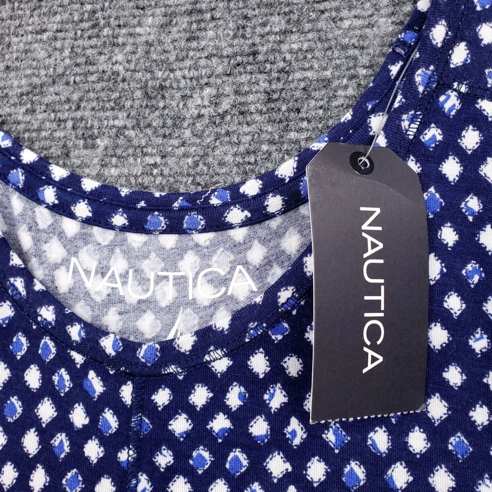 Nautica Nautica Dress Womens S Small Blue Tank Sleeveless Pullover Lightweight Rayon NEW Size S / US 4 / IT 40 - 3 Thumbnail