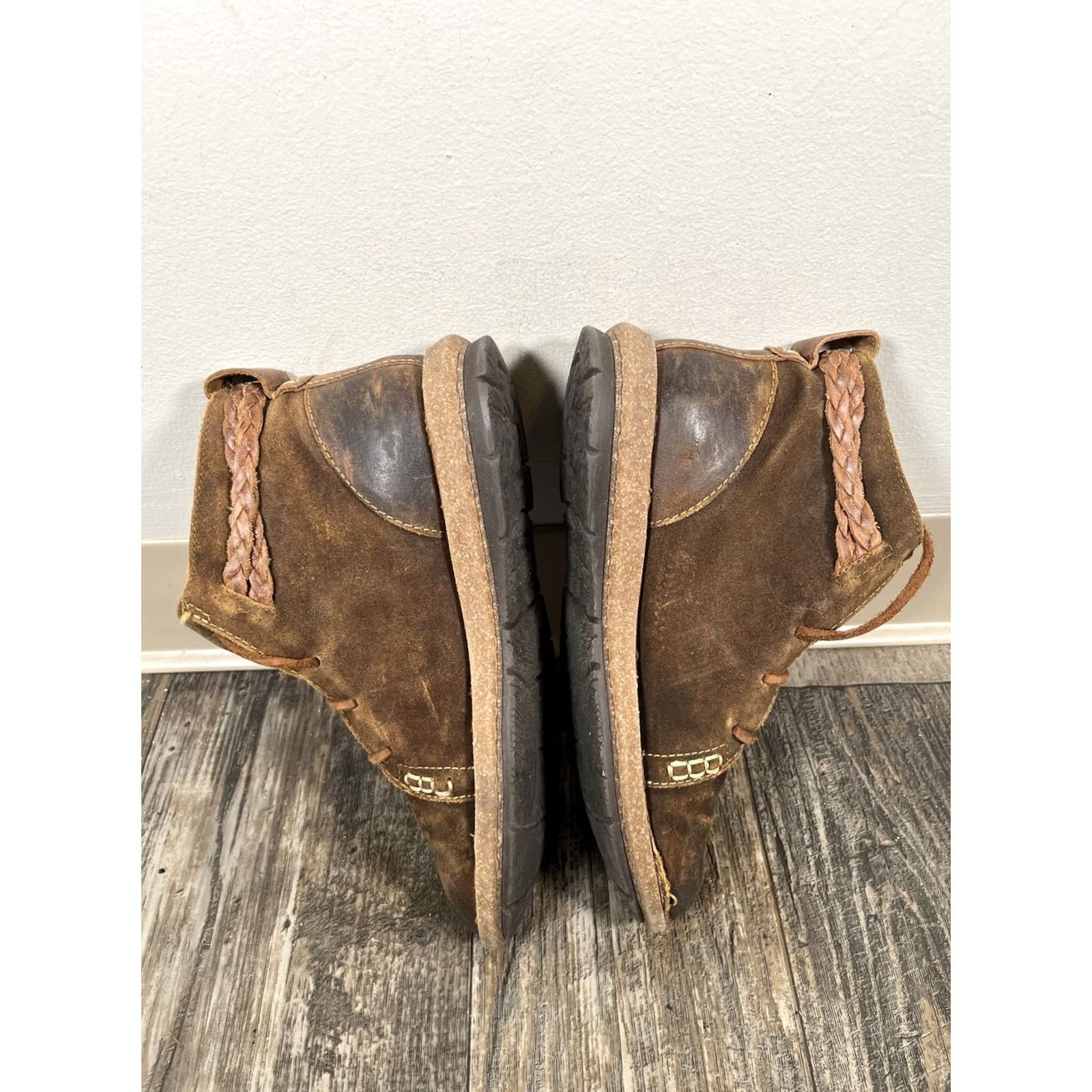 Born Born Temple Boots Chukka Women’s 9.5 Leather Lace Up Ankle Brown Shoes Size US 10 / IT 40 - 3 Thumbnail