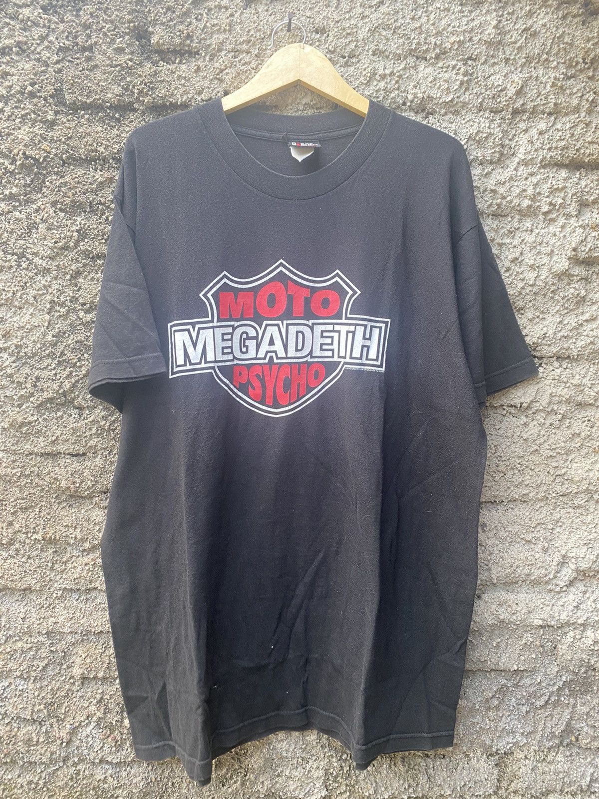 Giant × Megadeth × Vintage Vintage Megadeth Moto Psycho Shirt Size US XL / EU 56 / 4 - 1 Thumbnail